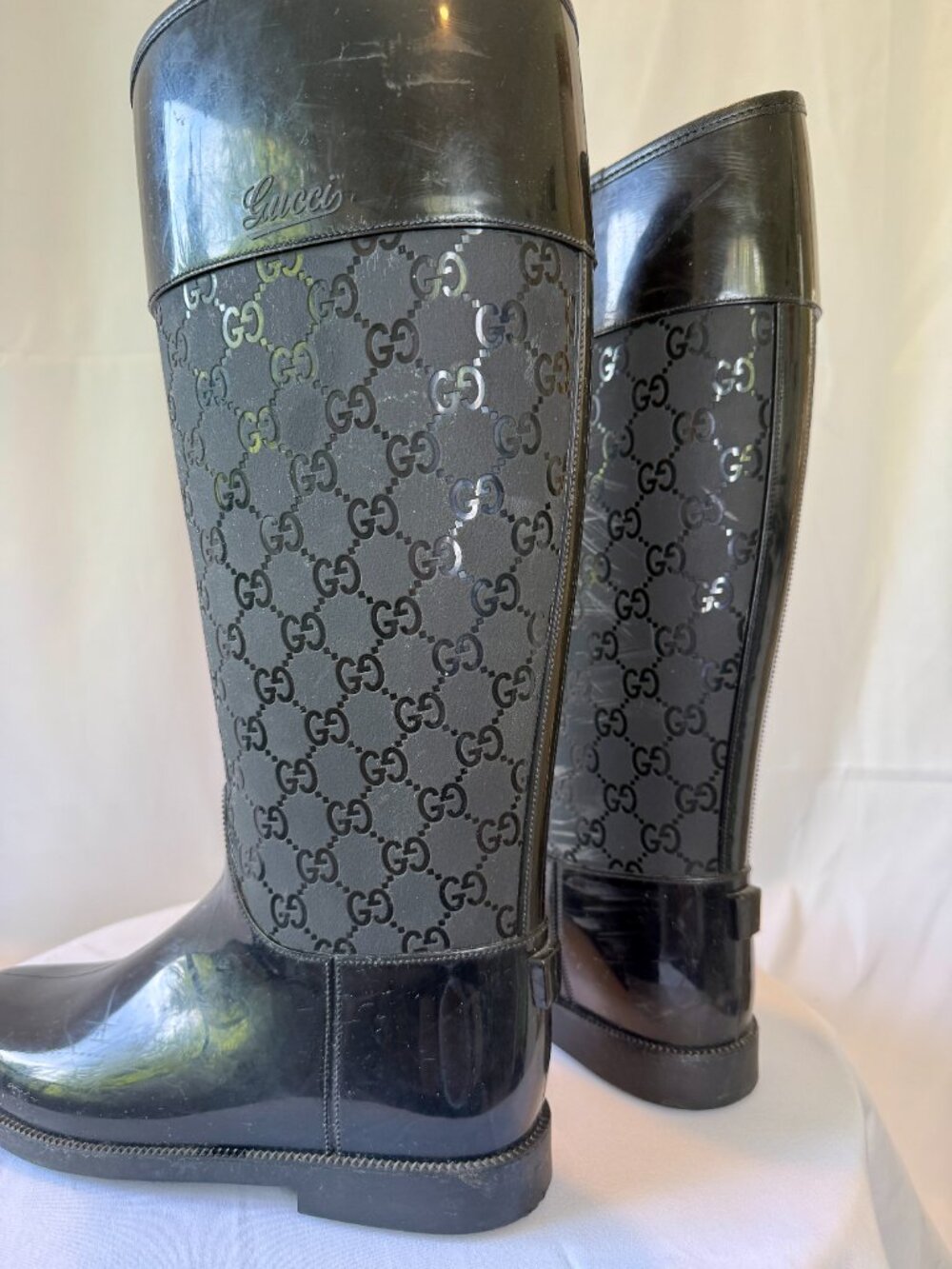 Authentic Gucci Black Rubber Rain boots - Picture 5 of 6